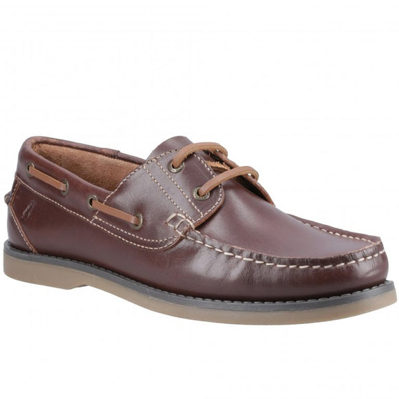 Hush Puppies | Wilson Leather Boat Shoe | Brown