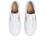 Hotter | Switched - Wide Fit | Leather Trainer | White-Pastel Multi