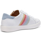 Hotter | Switched - Wide Fit | Leather Trainer | White-Pastel Multi