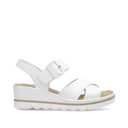 Rieker 67463-80 Wedge Sandal | White
