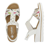 Rieker 67498 | Wedge Sandal | Off White