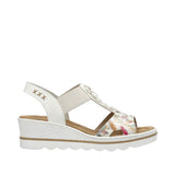 Rieker 67498 | Wedge Sandal | Off White