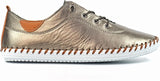 St Ives | Leather Plimsoll | Metallic Rose