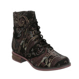 Sanja 01 Ankle Boot |Paisley Kombi | Schwarz (Black)