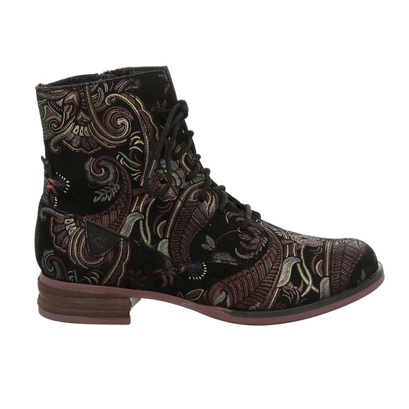 Sanja 01 Ankle Boot |Paisley Kombi | Schwarz (Black)