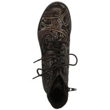 Sanja 01 Ankle Boot |Paisley Kombi | Schwarz (Black)