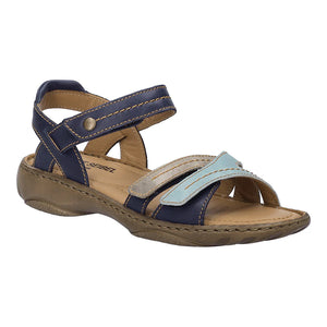 Debra 62 | Leather Sandal | Indigo-Multi