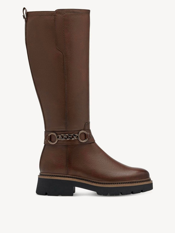 Long Leather Boot | 25602 | Cognac