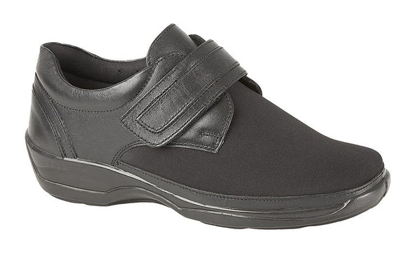 Mod Comfys Wide Fitting Shoe L042Ax | Black