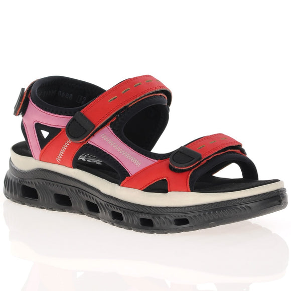 Rieker Walkling Sandal 64074 | Red/Pink