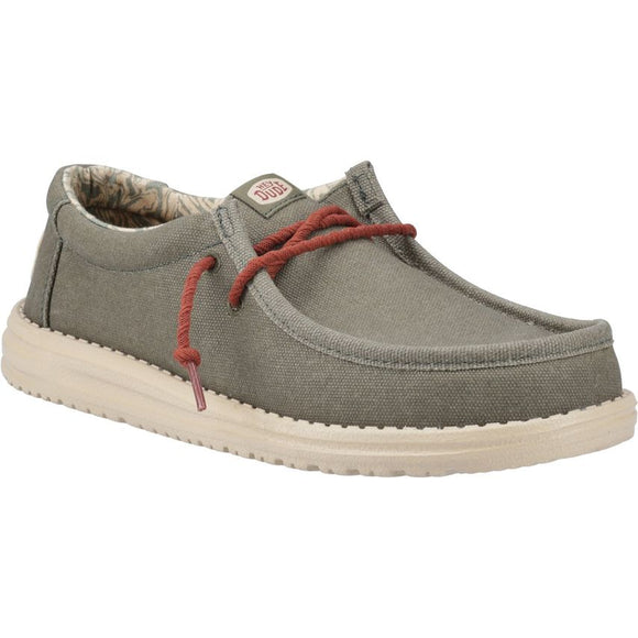 Hey Dude | Wally Waxed Canvas | Olive