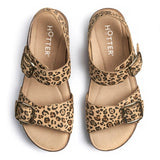 Hotter | Tourist II | Leather Sandals | Leopard