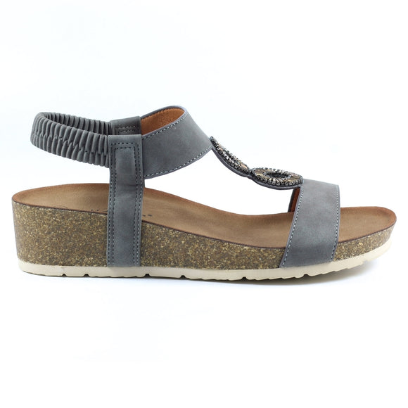 Barwell Wedge Sandal | Gray