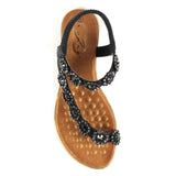 Charlotte II | Flat Sandal | Black