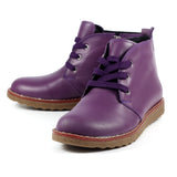 Claire | Leather Ankle Boot | Purple