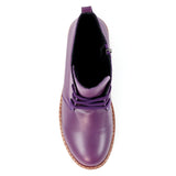 Claire | Leather Ankle Boot | Purple