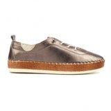 Evette | Leather Plimsolllu | Pewter