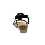 Genoa Wedge Sandal | Black