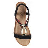 Genoa Wedge Sandal | Black