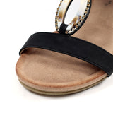 Genoa Wedge Sandal | Black