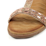 Macie Wedge Sandal | Rose Gold