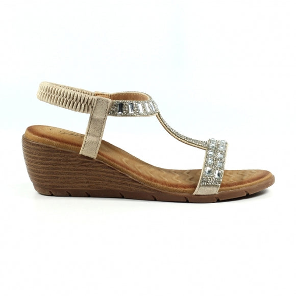 Macie Wedge Sandal | Silver