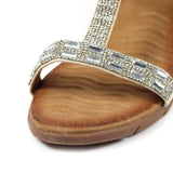 Macie Wedge Sandal | Silver