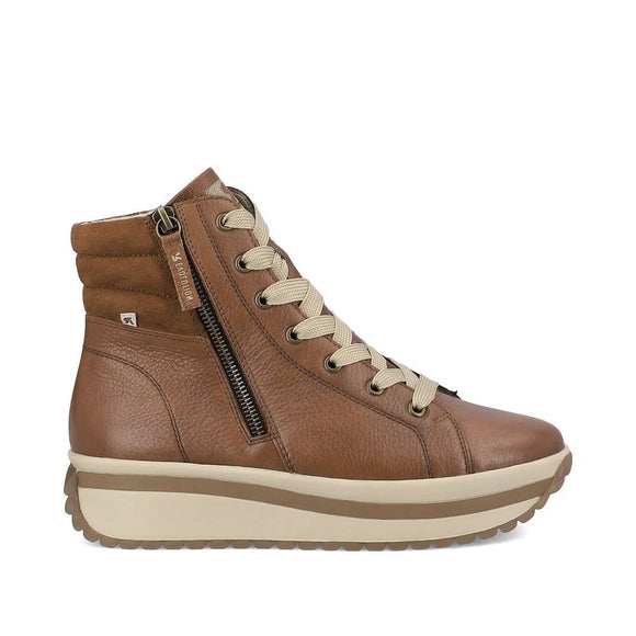 Rieker W3870-00 | Leather Ankle Boot | Brown