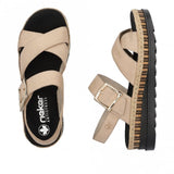 Rieker V7951-60 Ladies Sandals |Beige