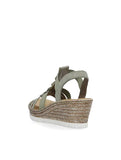 Rieker 619B2 Wedge Sandal | Green