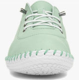 St Ives | Leather Plimsoll | Mint