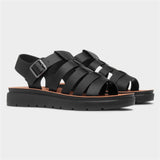 Heavenly Feet | Tania Chunky Comfort Gladiator Sandal | Black
