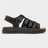 Heavenly Feet | Tania Chunky Comfort Gladiator Sandal | Black