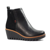 Pixie | Ankle Wedge Ankle Boot | Black