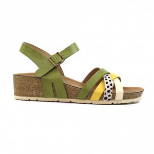 Selina | Wedge Sandal | Green