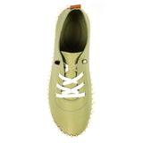 St Austell Leather Plimsoll | Khaki