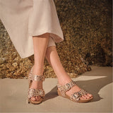 Hotter | Tourist II | Leather Sandals | Leopard