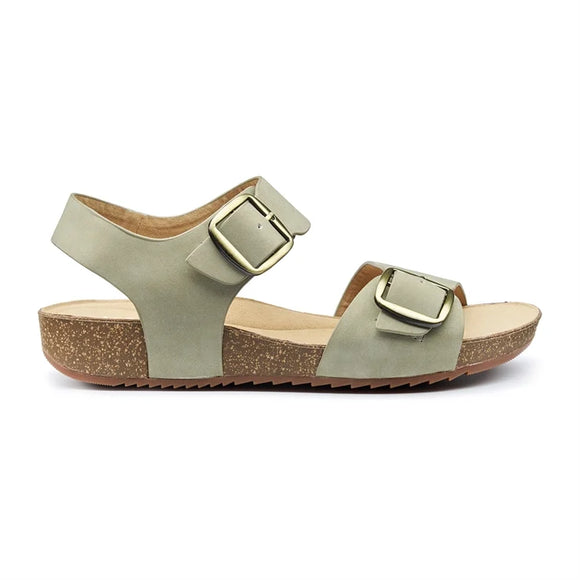Hotter | Tourist II | Leather Sandal | Moss
