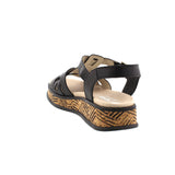 Rieker W0853 | Wedge Sandal | Black