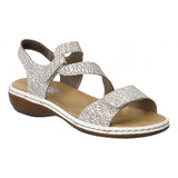 Rieker 659C7-81 | Flat Leather sandal | White
