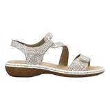 Rieker 659C7-81 | Flat Leather sandal | White