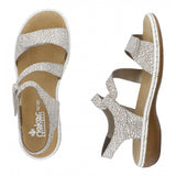 Rieker 659C7-81 | Flat Leather sandal | White