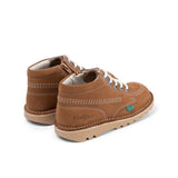 Kickers Unisex Kick Hi Junior Boot | Tan Leather