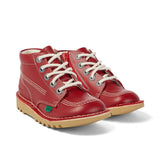 Kickers Kick Hi Unisex Junior Leather Boot | Red