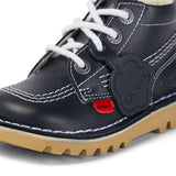 Kickers Kick Hi Unisex Junior Leather Boot | Dark Blue