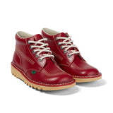 Kickers Womens Kick-Hi Leather Boot | Red