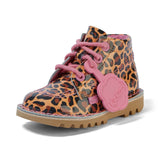 Kickers Kick Hi Infant Leopard Patent Leather Boot