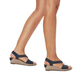 Wedge Sandal 624H6-14 | Navy