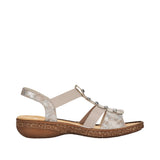 Metallic Flat Sandal 62850-90 | Metallic Rose