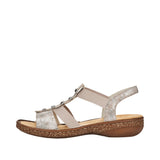 Metallic Flat Sandal 62850-90 | Metallic Rose